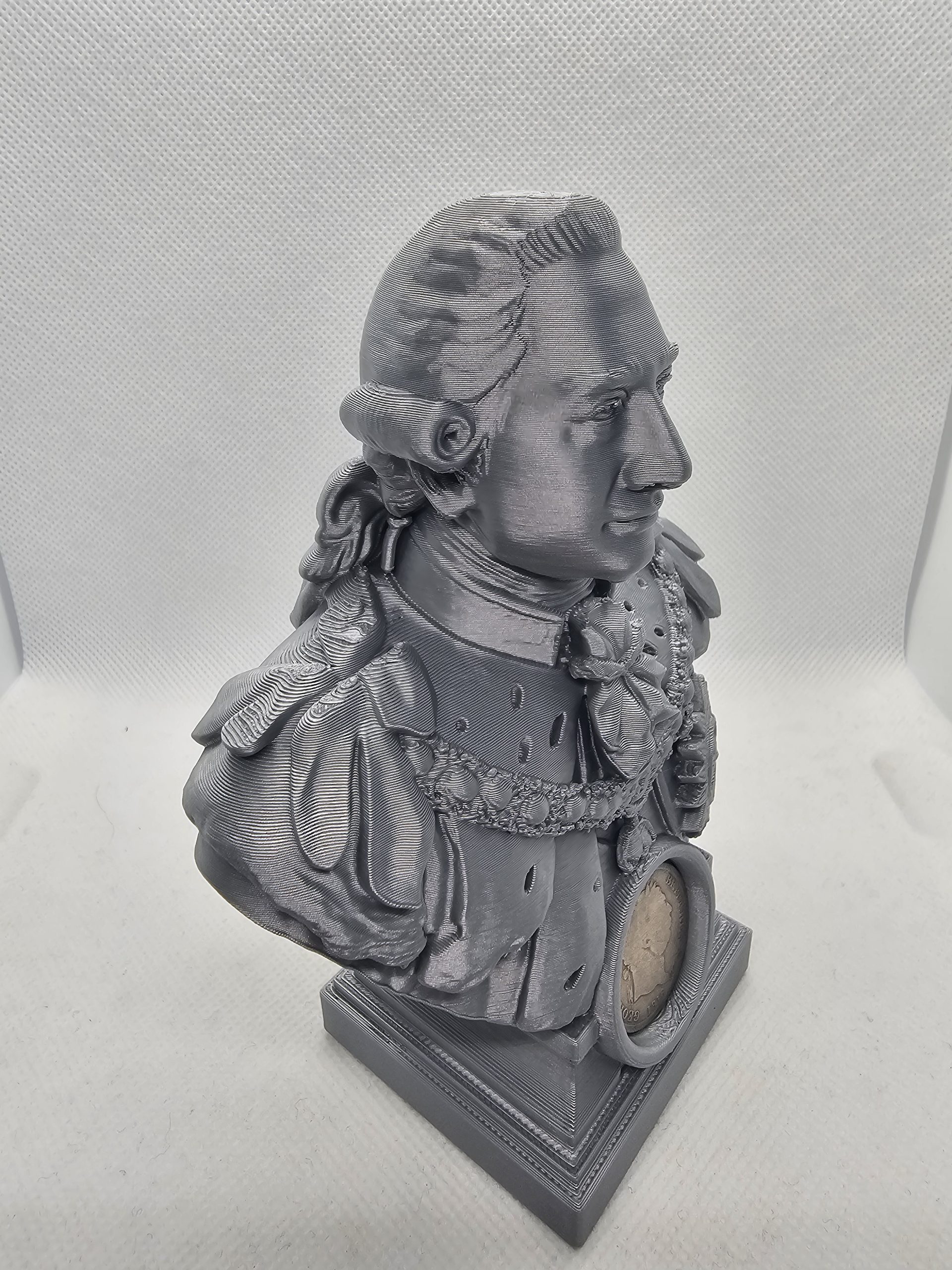 King George III 1 Shilling Coin Display Bust - Image 3